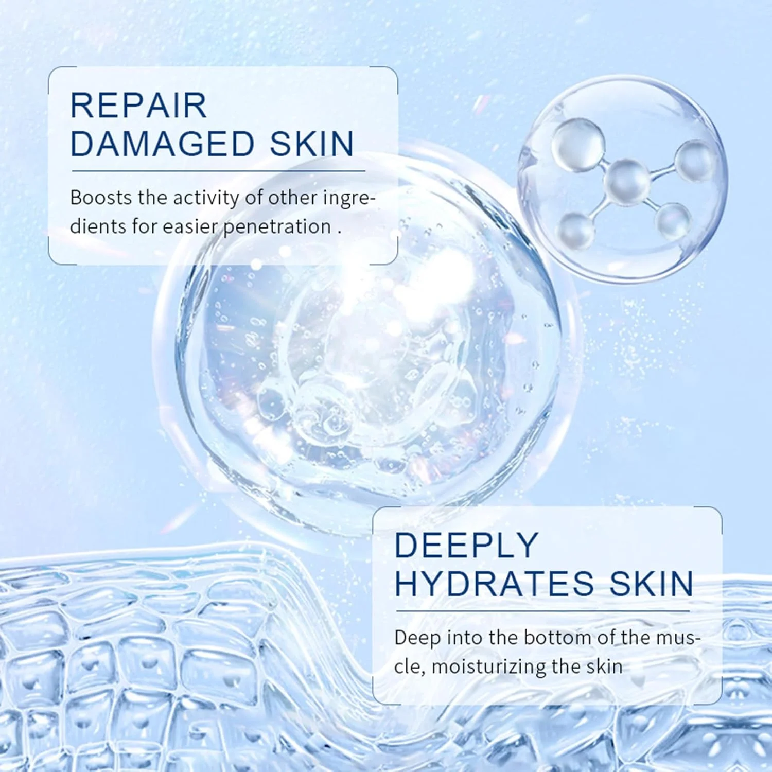 سرم آمپول اسید هیالورونیک LBOYLOVE®، 7 عدد سرم صورت غلیظ اسید هیالورونیک برای زنان و مردان، مرطوب کننده عمیق، ضد پیری و صاف کننده چین و چروک، سرم مراقبت از پوست صورت برای انواع پوست، 7x2ml