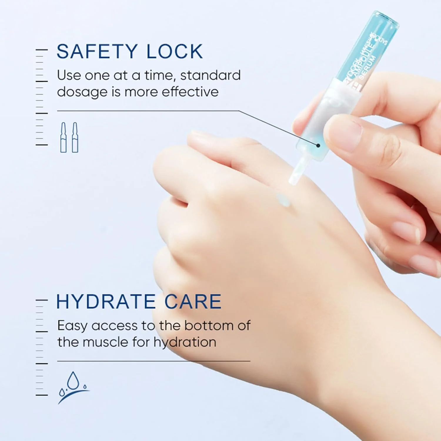 سرم آمپول اسید هیالورونیک LBOYLOVE®، 7 عدد سرم صورت غلیظ اسید هیالورونیک برای زنان و مردان، مرطوب کننده عمیق، ضد پیری و صاف کننده چین و چروک، سرم مراقبت از پوست صورت برای انواع پوست، 7x2ml