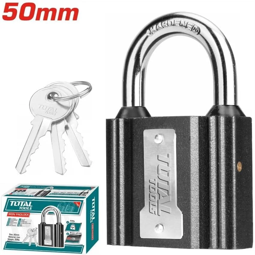 قفل فولادی ضد آب توتال مدل TLK31501، قطر 50 میلی متر