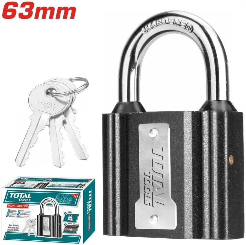 قفل فولادی ضد آب توتال مدل TLK31631، قطر 63 میلی متر