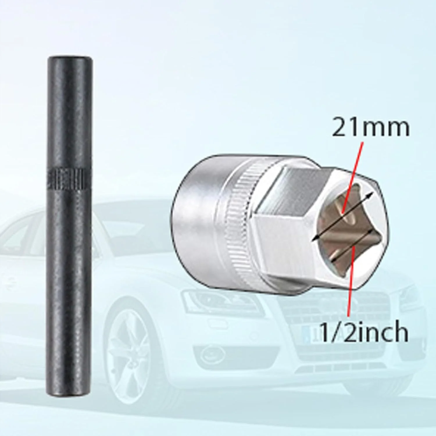 مجموعه 22 عددی آچار قفل چرخ Cryfokt، مجموعه جداکننده مهره قفل ضد سرقت، سوکت مهره قفل چرخ کروم مولیبدن با آداپتور سوکت 1/2 اینچی برای تعمیر خودرو معادل OEM T10313