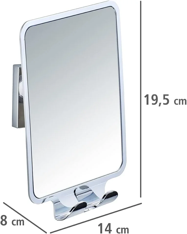 آینه آرایشی چهارگوش ونکو مدل Vacuum-Loc®، پلاستیک ABS، ضد بخار، مناسب منزل و حمام، بدون نیاز به سوراخکاری، 14x19.5x8 سانتی متر، براق آینه آرایشی چهارگوش ونکو مدل Vacuum-Loc®، پلاستیک ABS، ضد بخار، مناسب منزل و حمام، بدون نیاز به سوراخکاری، 14x19.5x8 سانتی متر، براق