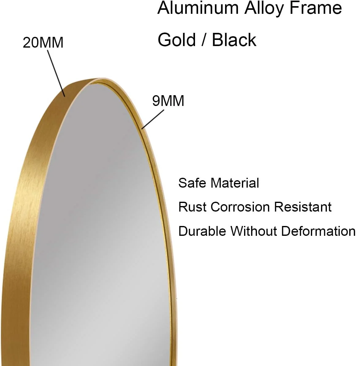 آینه ضد آب حمام، آینه گرد روشویی با نور LED، آینه دیواری با نور LED، آینه تزئینی با قاب آلیاژ آلومینیوم، کلید لمسی هوشمند، ایمن و صرفه جویی در انرژی، طلایی - 80 سانتی متر / 32 اینچ آینه ضد آب حمام، آینه گرد روشویی با نور LED، آینه دیواری با نور LED، آینه تزئینی با قاب آلیاژ آلومینیوم، کلید لمسی هوشمند، ایمن و صرفه جویی در انرژی، طلایی - 80 سانتی متر / 32 اینچ