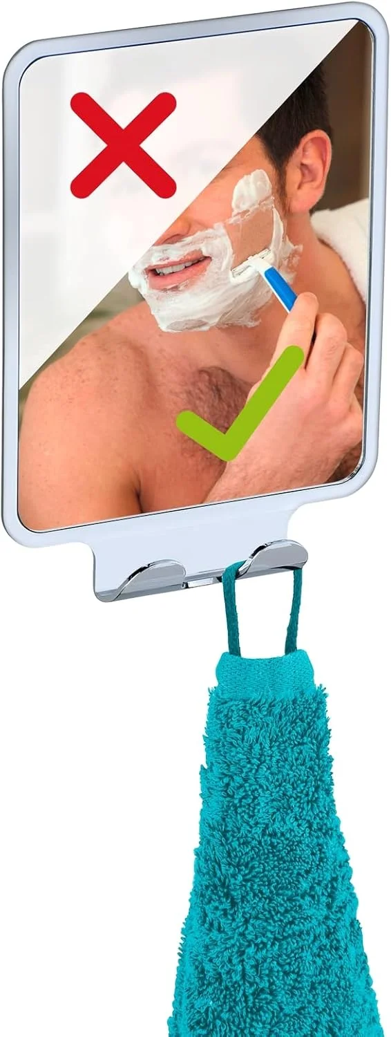 آینه آرایشی چهارگوش ونکو مدل Vacuum-Loc®، پلاستیک ABS، ضد بخار، مناسب منزل و حمام، بدون نیاز به سوراخکاری، 14x19.5x8 سانتی متر، براق آینه آرایشی چهارگوش ونکو مدل Vacuum-Loc®، پلاستیک ABS، ضد بخار، مناسب منزل و حمام، بدون نیاز به سوراخکاری، 14x19.5x8 سانتی متر، براق