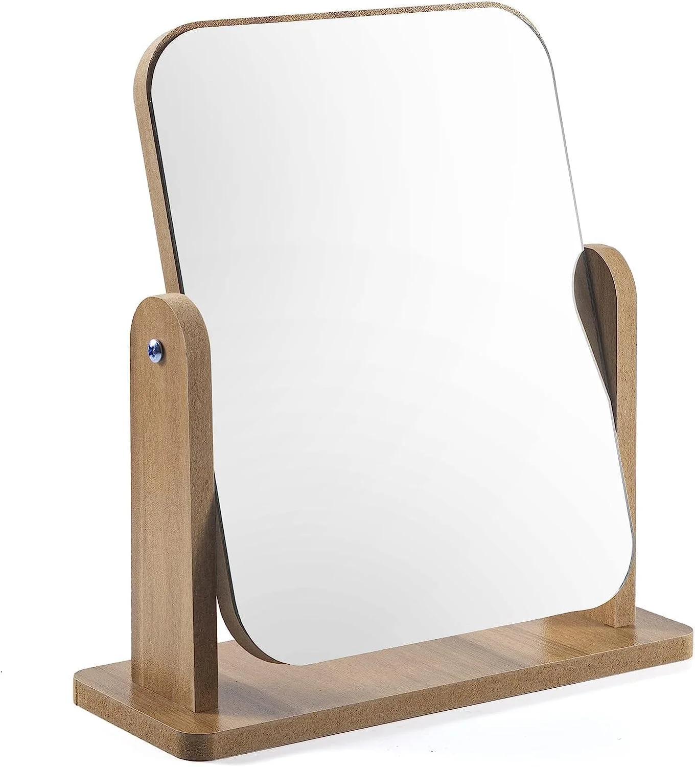 آینه آرایشی دو طرفه YHRY با پایه بامبو، آینه رومیزی کوچک با چرخش 360 درجه، ساده و سبک، صرفه جویی در فضا، برای روی میز حمام، روشویی و میز آرایش آینه آرایشی دو طرفه YHRY با پایه بامبو، آینه رومیزی کوچک با چرخش 360 درجه، ساده و سبک، صرفه جویی در فضا، برای روی میز حمام، روشویی و میز آرایش