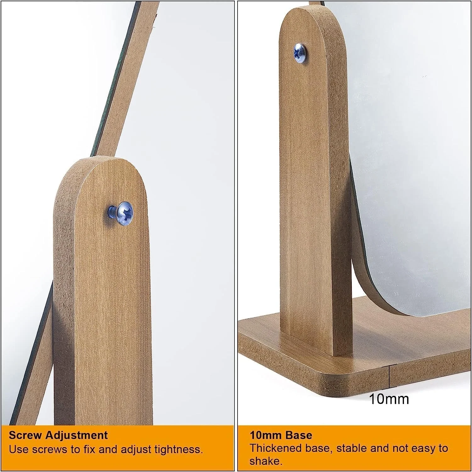 آینه آرایشی دو طرفه YHRY با پایه بامبو، آینه رومیزی کوچک با چرخش 360 درجه، ساده و سبک، صرفه جویی در فضا، برای روی میز حمام، روشویی و میز آرایش آینه آرایشی دو طرفه YHRY با پایه بامبو، آینه رومیزی کوچک با چرخش 360 درجه، ساده و سبک، صرفه جویی در فضا، برای روی میز حمام، روشویی و میز آرایش