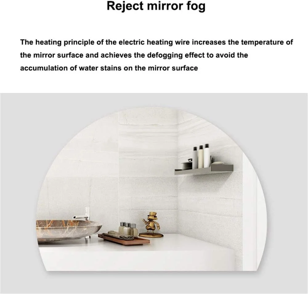 آینه حمام LED گرد Zsmzbx، انتخاب لمسی سوئیچ ها، آینه آرایش روشن، آینه ضد مه روشویی، آینه حمام دیواری با نور قابل تنظیم، 60 سانتی متر آینه حمام LED گرد Zsmzbx، انتخاب لمسی سوئیچ ها، آینه آرایش روشن، آینه ضد مه روشویی، آینه حمام دیواری با نور قابل تنظیم، 60 سانتی متر