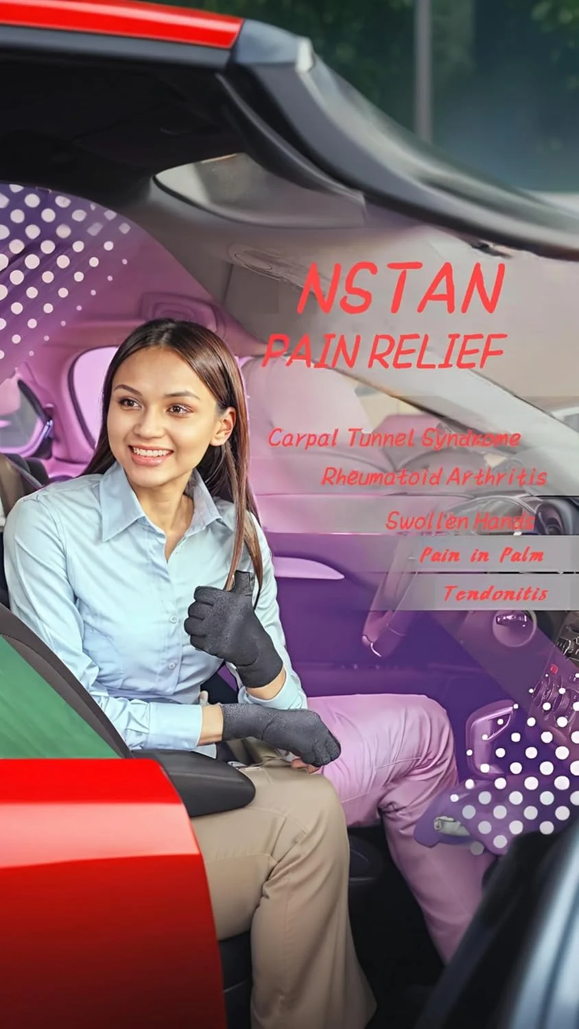 دستکش های فشاری انگشت باز Sweet seven برای آرتروز و نوروپاتی - دستکش های مچی زنانه خاکستری سایز متوسط دستکش های فشاری انگشت باز Sweet seven برای آرتروز و نوروپاتی - دستکش های مچی زنانه خاکستری سایز متوسط