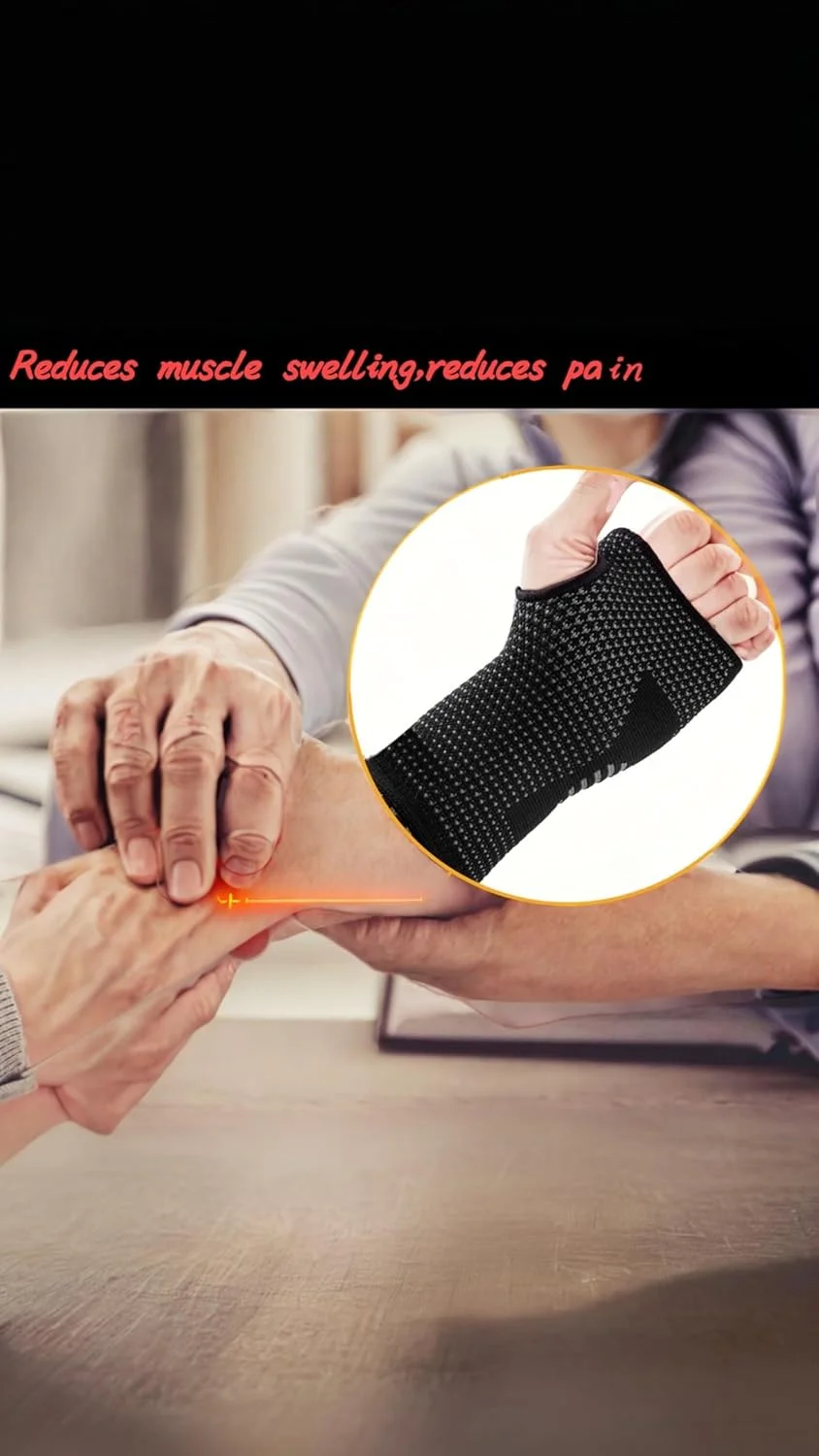 سِوِن شیرین، تسکین درد مچ دست با یک جفت آستین فشاری | تونل کارپال، تاندونیت، پشتیبانی آرتروز | دست چپ و راست | راحتی در ورزش و تایپ | مشکی، سایز M سِوِن شیرین، تسکین درد مچ دست با یک جفت آستین فشاری | تونل کارپال، تاندونیت، پشتیبانی آرتروز | دست چپ و راست | راحتی در ورزش و تایپ | مشکی، سایز M