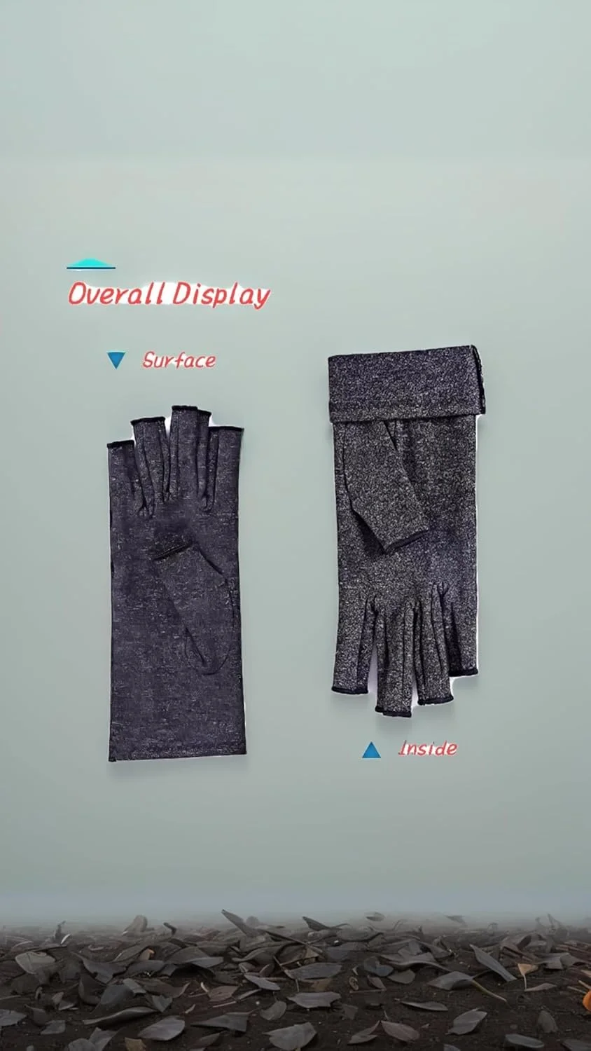 دستکش های فشاری انگشت باز Sweet seven برای آرتروز و نوروپاتی - دستکش های مچی زنانه خاکستری سایز متوسط دستکش های فشاری انگشت باز Sweet seven برای آرتروز و نوروپاتی - دستکش های مچی زنانه خاکستری سایز متوسط