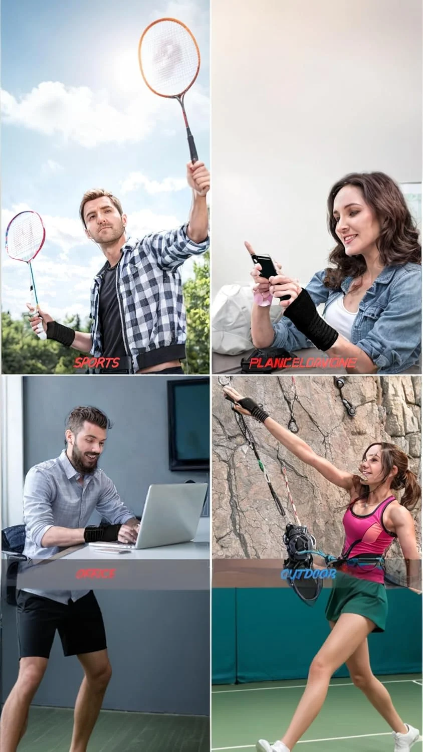 سِوِن شیرین، تسکین درد مچ دست با یک جفت آستین فشاری | تونل کارپال، تاندونیت، پشتیبانی آرتروز | دست چپ و راست | راحتی در ورزش و تایپ | مشکی، سایز M سِوِن شیرین، تسکین درد مچ دست با یک جفت آستین فشاری | تونل کارپال، تاندونیت، پشتیبانی آرتروز | دست چپ و راست | راحتی در ورزش و تایپ | مشکی، سایز M