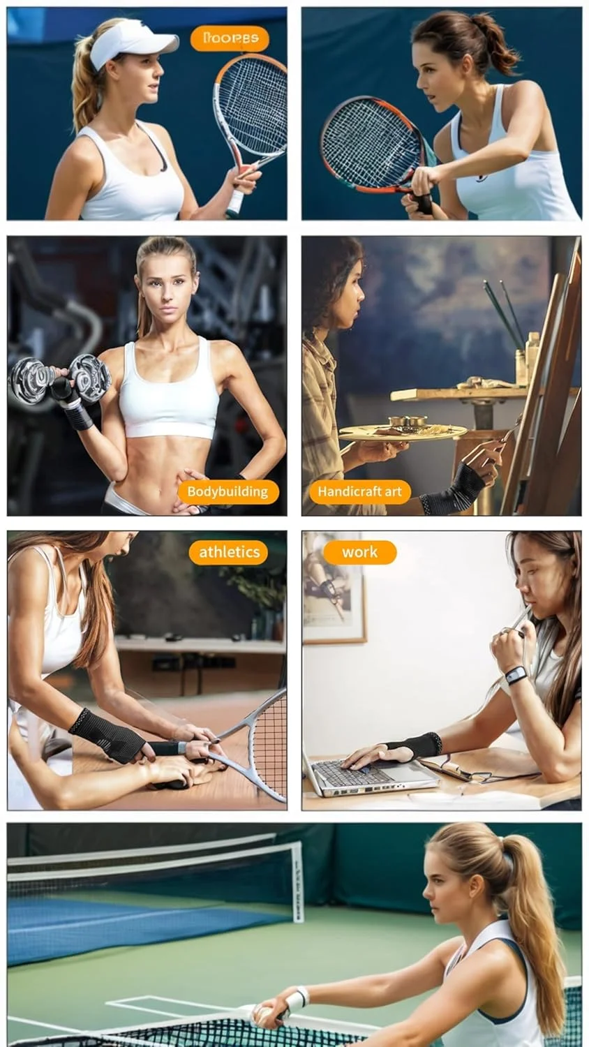 سِوِن شیرین، تسکین درد مچ دست با یک جفت آستین فشاری | تونل کارپال، تاندونیت، پشتیبانی آرتروز | دست چپ و راست | راحتی در ورزش و تایپ | مشکی، سایز M سِوِن شیرین، تسکین درد مچ دست با یک جفت آستین فشاری | تونل کارپال، تاندونیت، پشتیبانی آرتروز | دست چپ و راست | راحتی در ورزش و تایپ | مشکی، سایز M