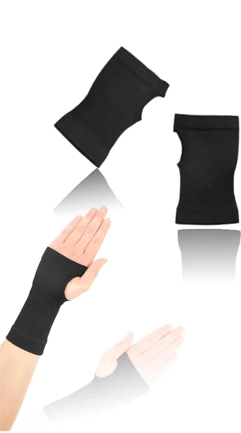 دستکش های فشاری مچی Sweet Seven - یک جفت برای تونل کارپال، تاندونیت، تسکین درد، مناسب برای همه، 17-16 سانتی متر، مشکی