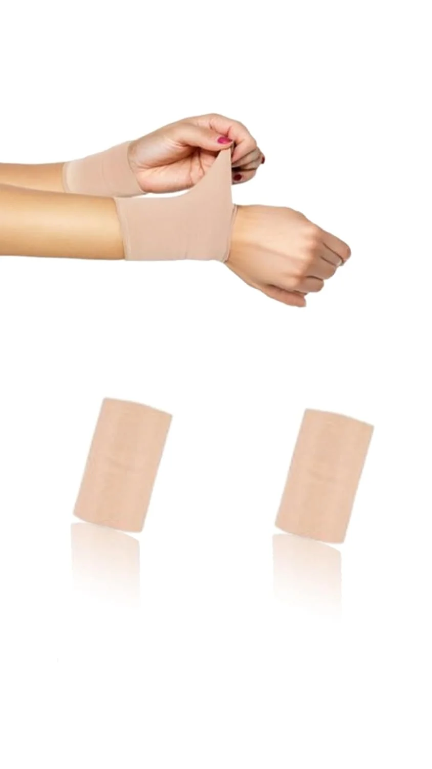 آستین مچی فشاری سوییت سون، 2 جفت - ساپورت برای تنیس، تاندونیت، تونل کارپال - بژ، مدیوم - مردانه و زنانه