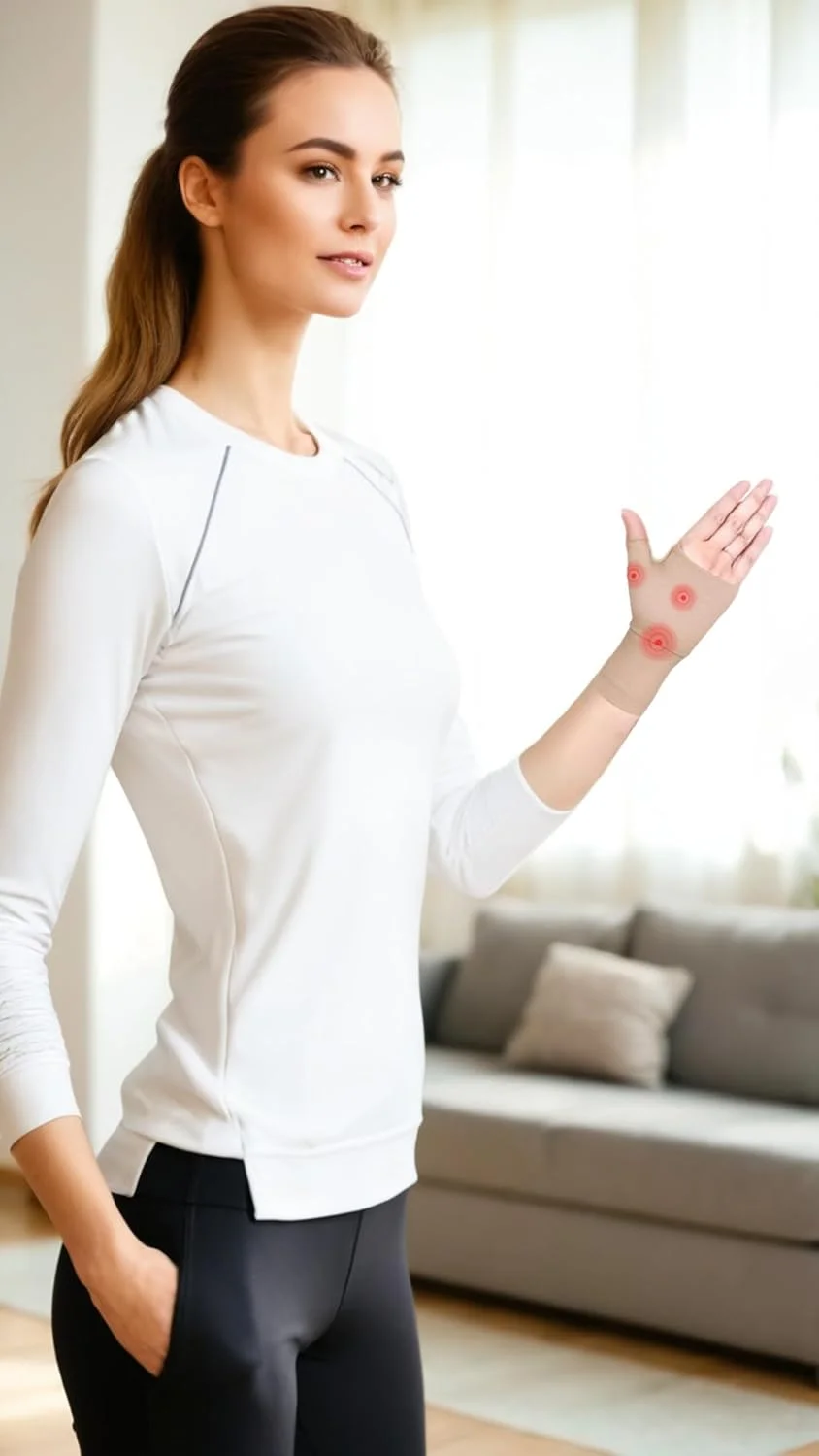 مچ بند و شست بند حمایتی Sweet Seven برای تسکین درد مفاصل و آرتروز | پشتیبانی از بی ثباتی دست و ورزش | افزایش گردش خون | مردانه و زنانه | 1 جفت، سایز متوسط، بژ مچ بند و شست بند حمایتی Sweet Seven برای تسکین درد مفاصل و آرتروز | پشتیبانی از بی ثباتی دست و ورزش | افزایش گردش خون | مردانه و زنانه | 1 جفت، سایز متوسط، بژ