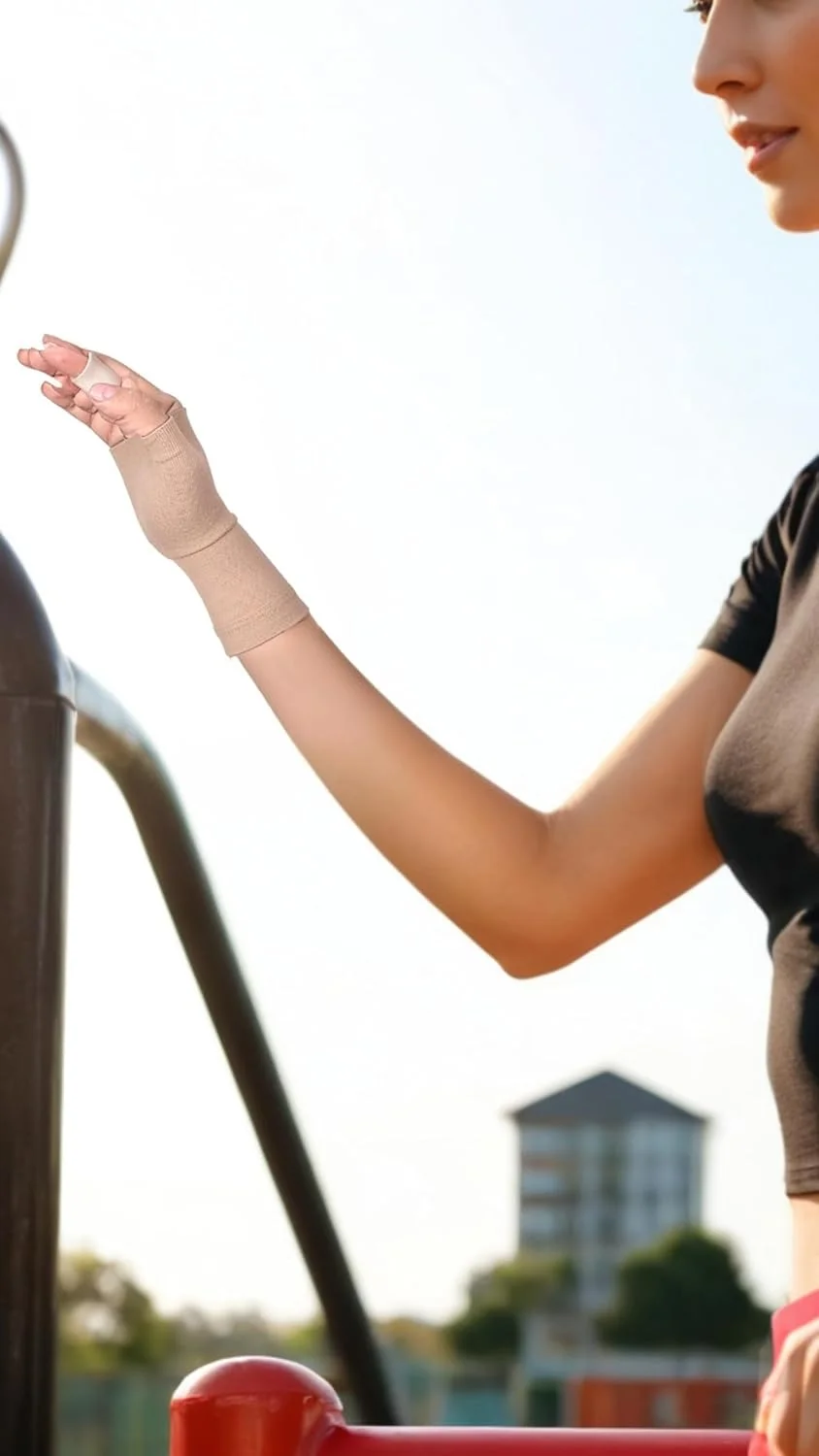 مچ بند و شست بند حمایتی Sweet Seven برای تسکین درد مفاصل و آرتروز | پشتیبانی از بی ثباتی دست و ورزش | افزایش گردش خون | مردانه و زنانه | 1 جفت، سایز متوسط، بژ مچ بند و شست بند حمایتی Sweet Seven برای تسکین درد مفاصل و آرتروز | پشتیبانی از بی ثباتی دست و ورزش | افزایش گردش خون | مردانه و زنانه | 1 جفت، سایز متوسط، بژ