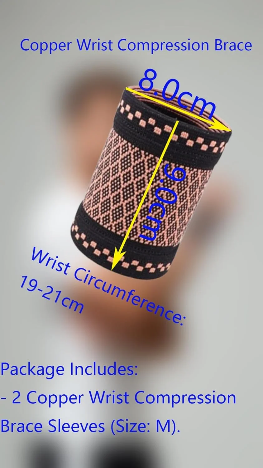 مچ بند فشاری مسی Sweet seven (دو عددی) - آستین های الاستیک برای تسکین درد تاندونیت، آرتریت، سندرم تونل کارپال - مچ بند نرم برای ورزش، تناسب اندام، تایپ (سایز: M) مچ بند فشاری مسی Sweet seven (دو عددی) - آستین های الاستیک برای تسکین درد تاندونیت، آرتریت، سندرم تونل کارپال - مچ بند نرم برای ورزش، تناسب اندام، تایپ (سایز: M)