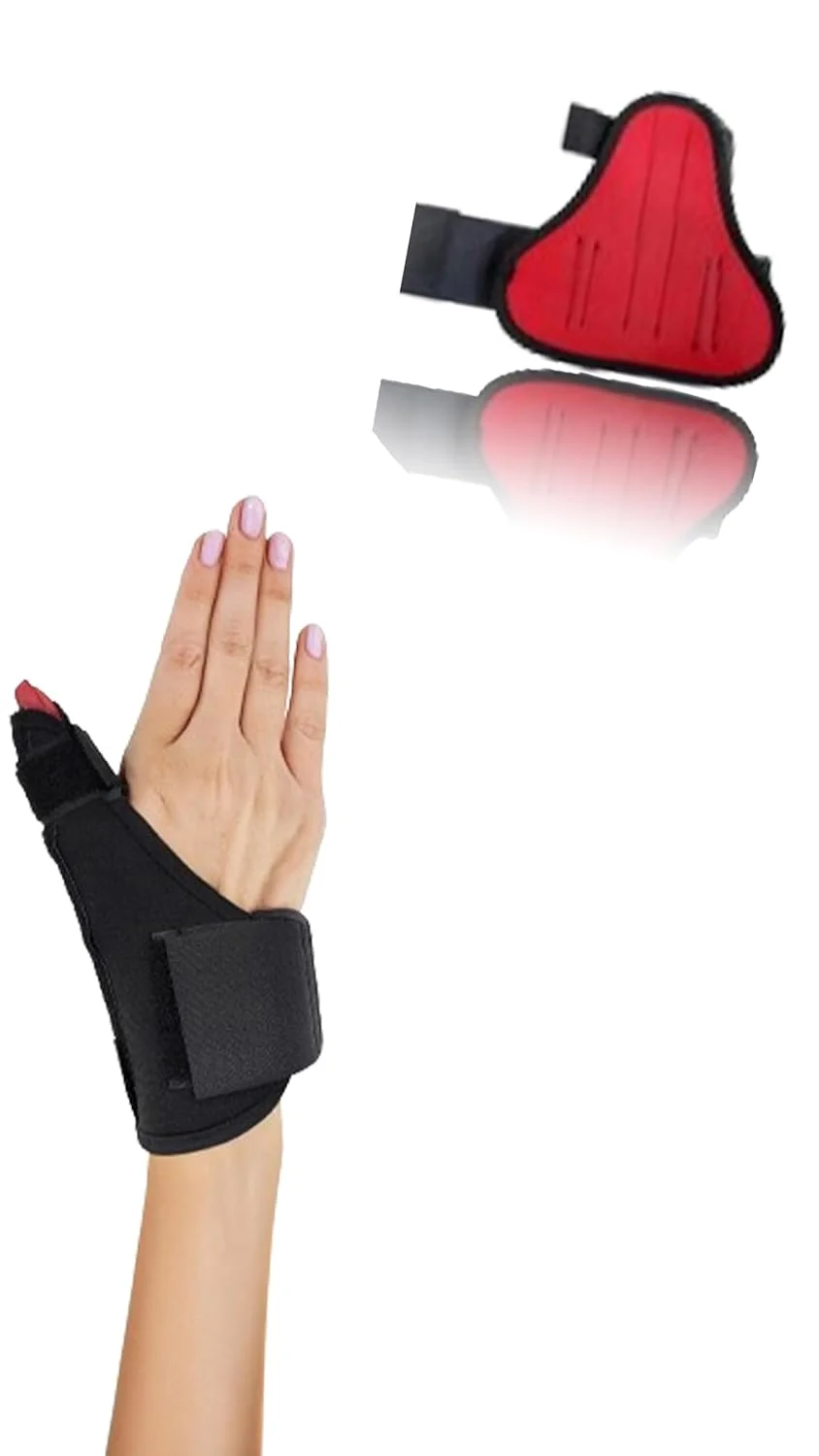 محافظ مچ دست و انگشت شست Sweet seven - تسکین درد آرتروز، حمایت از شکستگی، راحتی تونل کارپال - بندهای قابل تنظیم، آتل های سبک وزن - پارچه تنفسی - مشکی