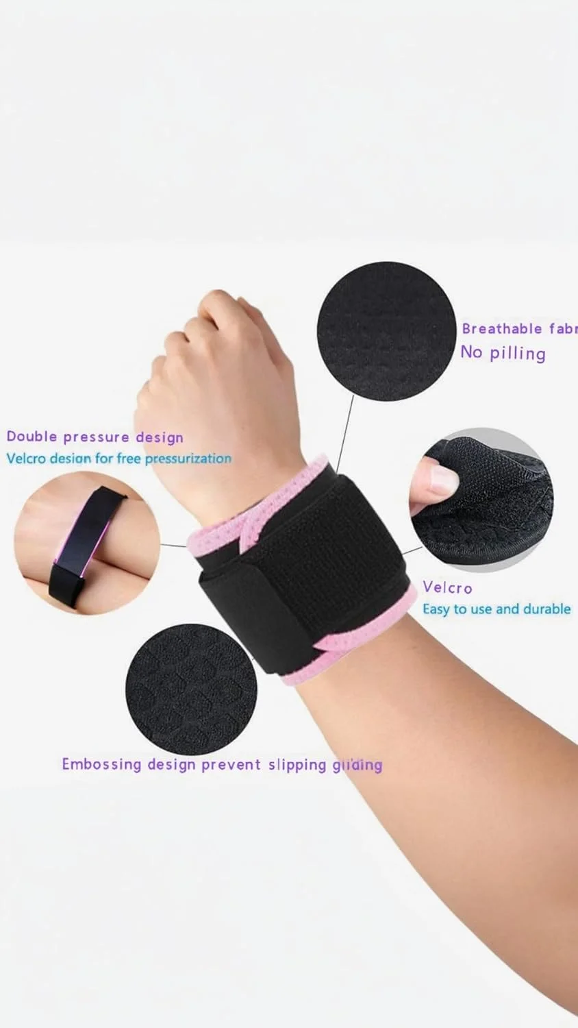 مچ بند فشاری قابل تنظیم Sweet seven - مچ بند ورزشی (صورتی) مچ بند فشاری قابل تنظیم Sweet seven - مچ بند ورزشی (صورتی)