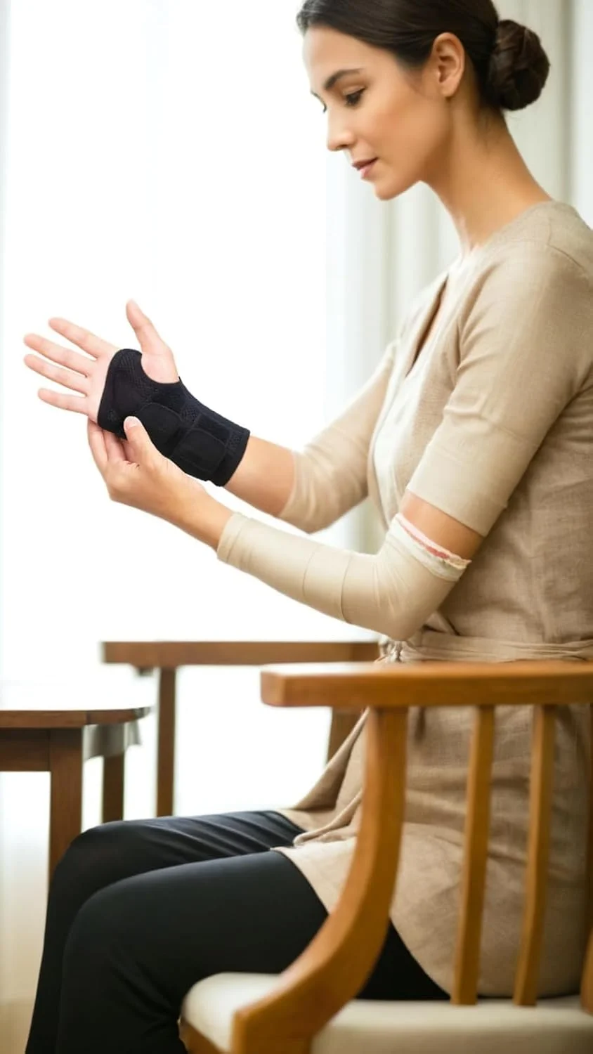 مچ بند قابل تنظیم مسی Sweet seven برای تسکین درد - پشتیبانی ایده آل برای سندرم تونل کارپال، آرتروز، تاندونیت، کیست گانگلیون - مردان و زنان - دست راست سایز L-XL