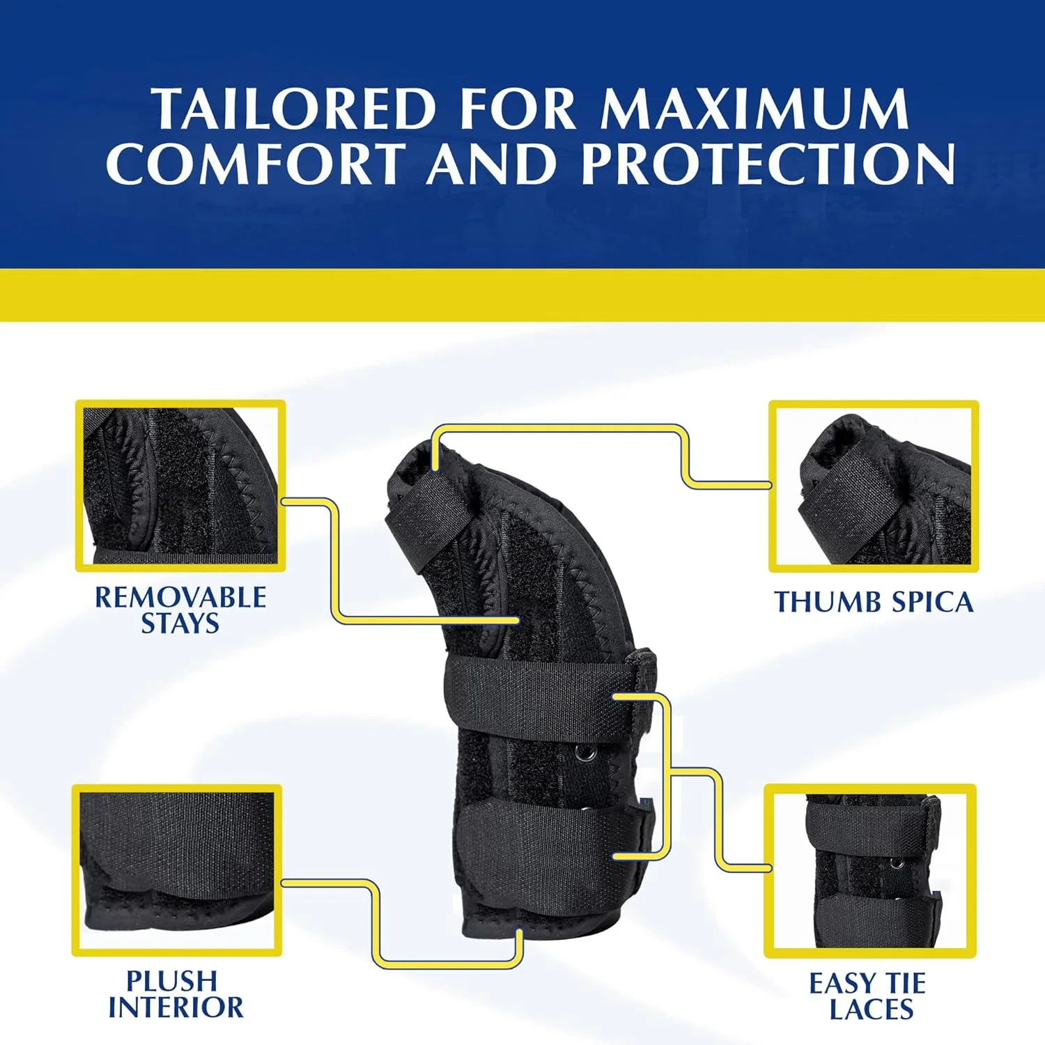 مچ بند و آتل انگشت شست کودکان Brace Direct - تثبیت کننده انگشت شست برای رگ به رگ شدن، تاندونیت، تونل کارپال، آرتریت نوجوانان (کودک: مچ دست چپ 3-5 اینچ)