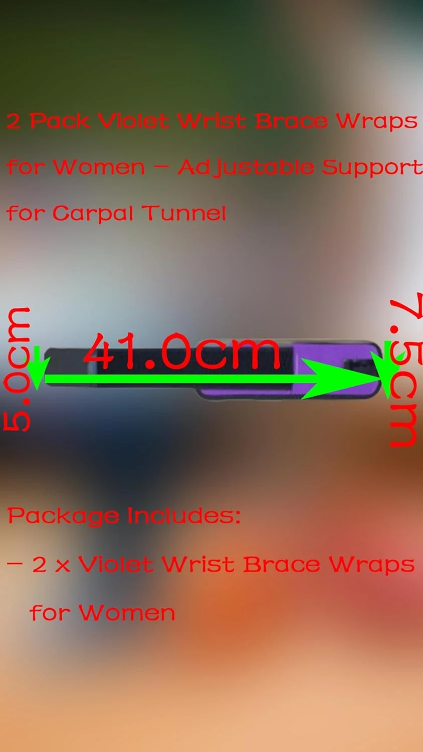 مچ بند ورزشی زنانه Sweet seven بسته 2 عددی بنفش - پشتیبانی قابل تنظیم برای تونل کارپال، وزنه برداری، تناسب اندام، ورزش و تسکین درد