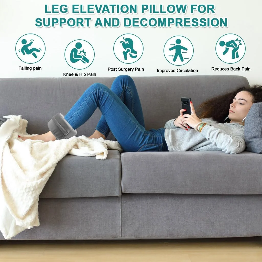 بالشتک فومی ضخیم دوناتی HASTHIP® برای حمایت از دست، مچ دست، مچ پا - بالش حلقه ای ارتوپدی مموری فوم برای کاهش فشار، تسکین درد، تثبیت اندام - روکش زیپ دار مخملی قابل جابجایی - بهبود یافته