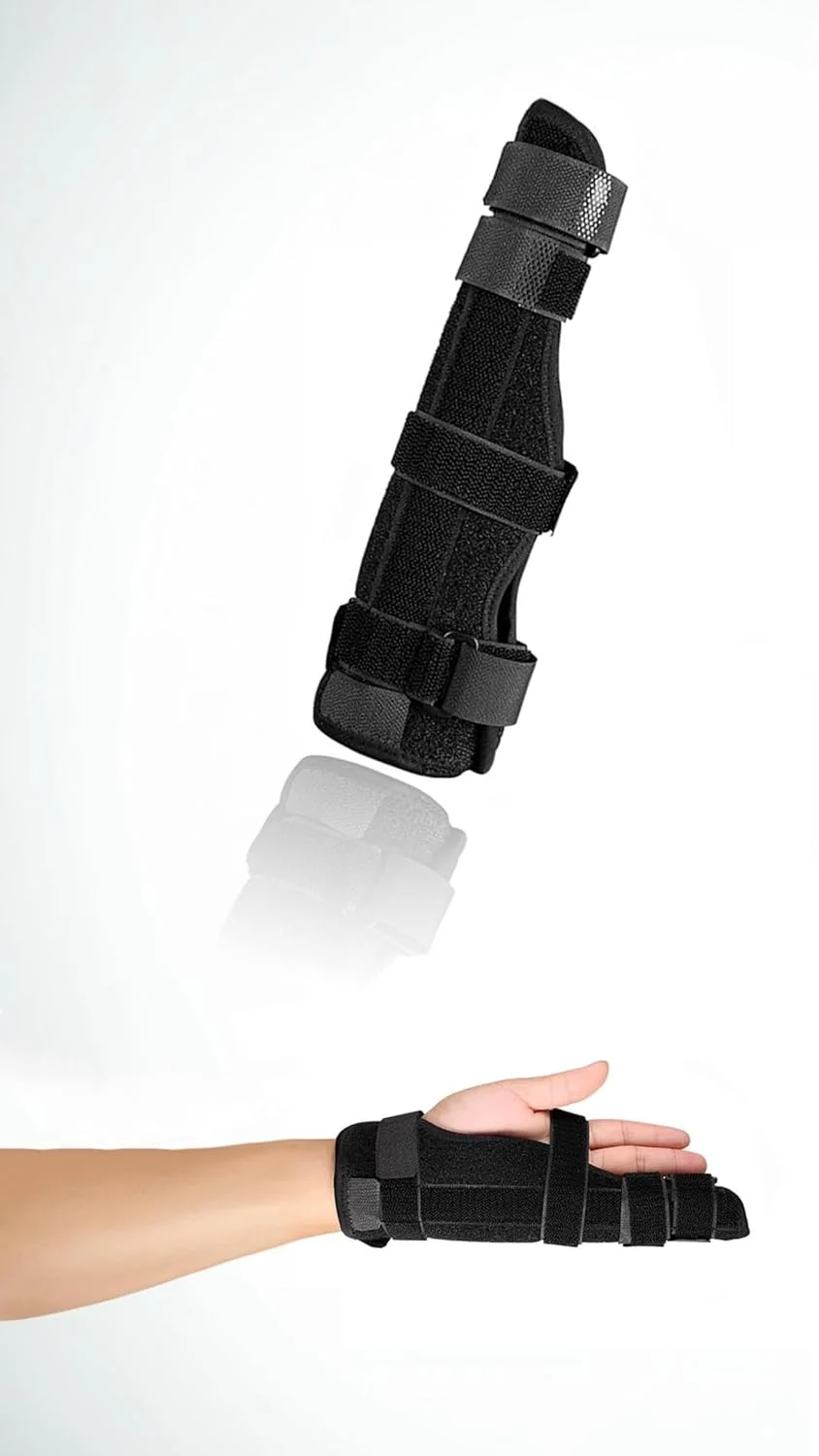 آتل انگشت بوکسور Sweet seven - مهاربند انگشت کوچک دست برای شکستگی، انگشت ماشه ای، آرتروز - پشتیبانی از متاکارپال 4 و 5 برای اطمینان از راحتی و ثبات برای حلقه های شکسته و تاندونیت (1 عدد)