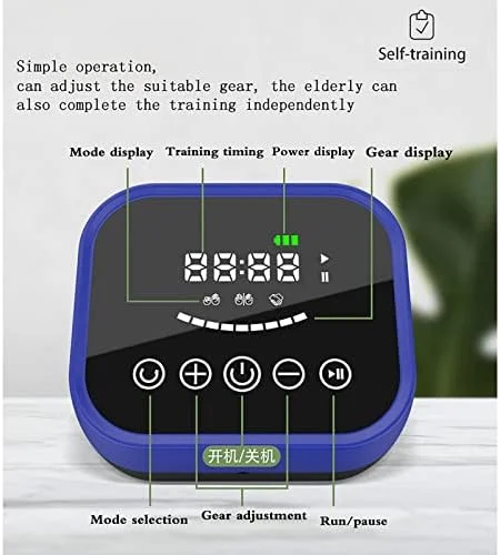 دستکش ربات توانبخشی انگشت همی پلژی HANEFRE، دستکش پنوماتیک ربات توانبخشی، آتل دست عملکردی ارتز برای تسکین طولانی مدت، آبی (راست، M)