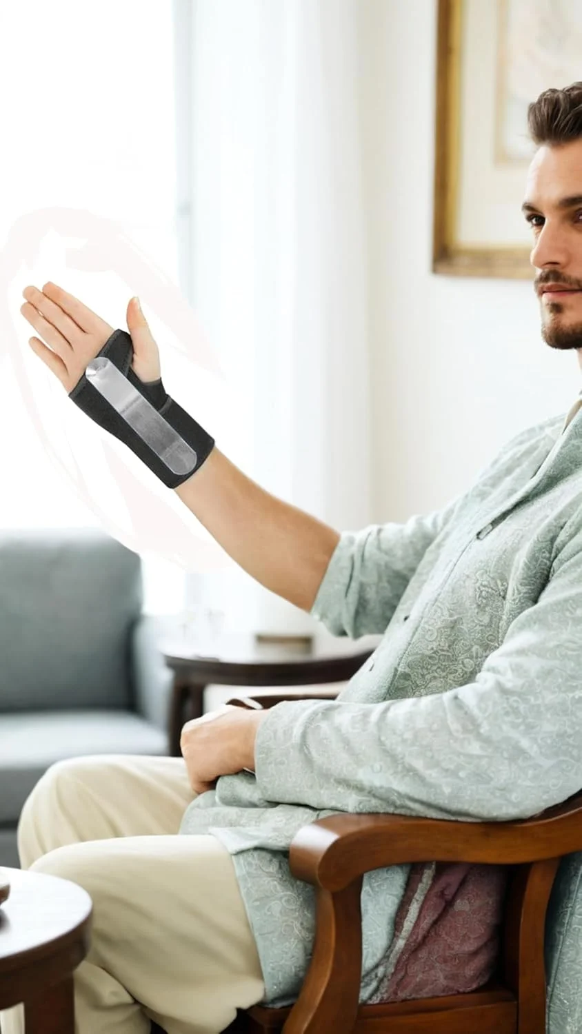 مچ بند Sweet seven با آتل برای تونل کارپال و تسکین درد - مچ بند قابل تنظیم برای مردان، زنان و جوانان - استفاده شبانه روزی - دست راست