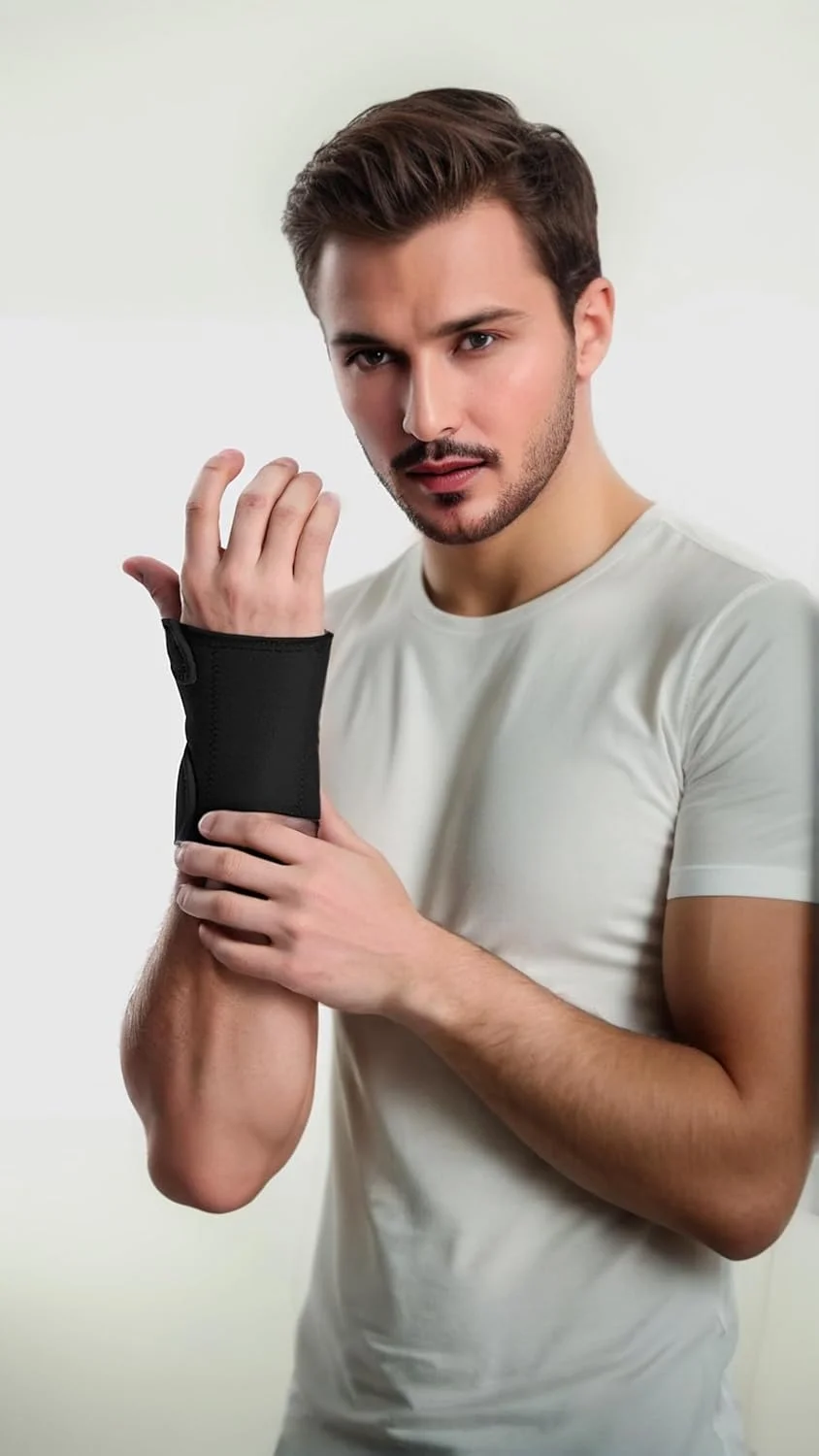 مچ بند Sweet seven با آتل برای تونل کارپال و تسکین درد - مچ بند قابل تنظیم برای مردان، زنان و جوانان - استفاده شبانه روزی - دست راست
