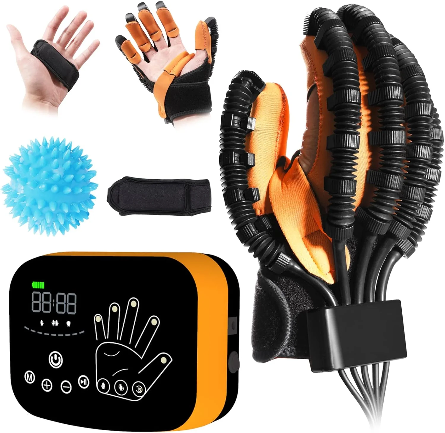 دستکش توانبخشی رباتیک ارتقا یافته، برای تجهیزات بازیابی دست همی پلژی، دستکش رباتیک برای بیماران سکته مغزی فلج مغزی، دستگاه توانبخشی عملکرد انگشت و دست برای اسپاستیسیته دست.