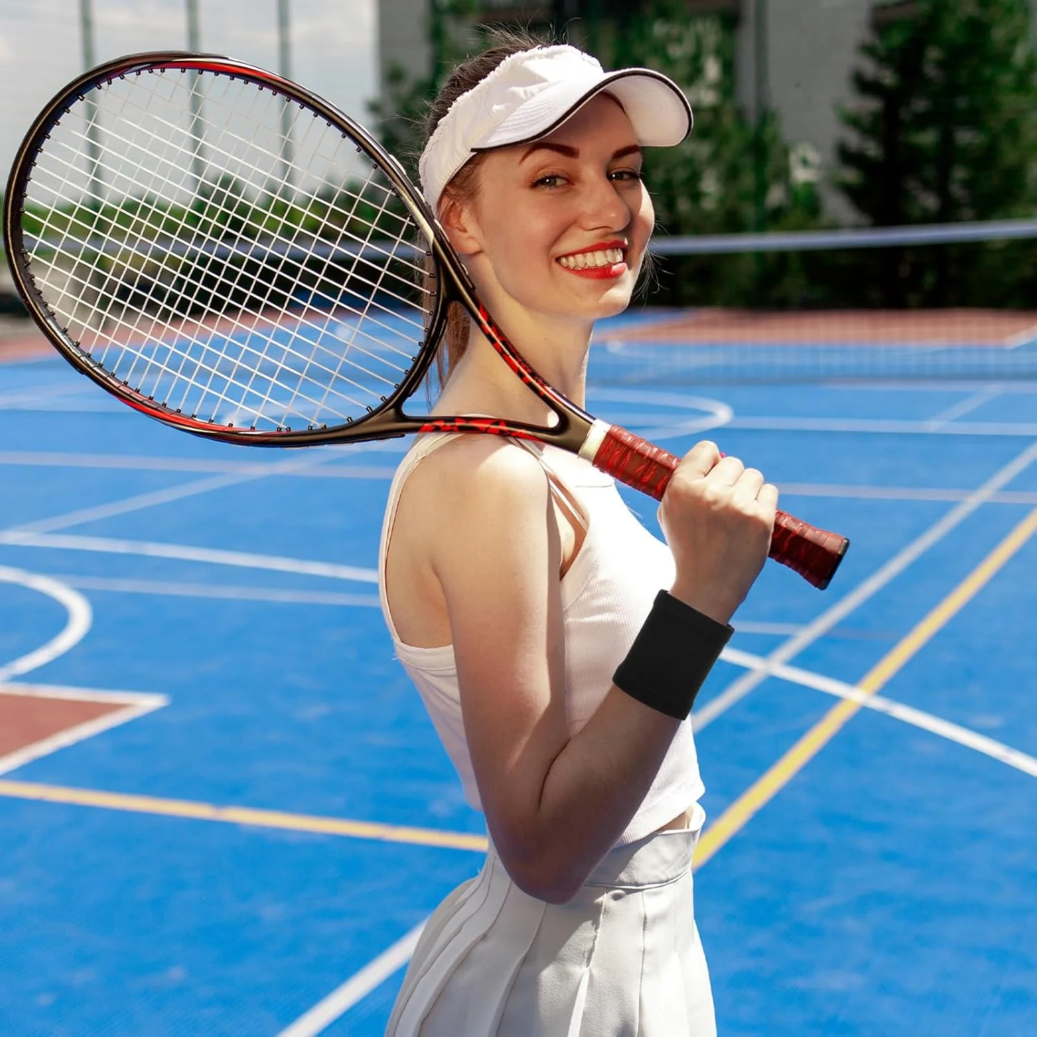 آستین فشاری مچ دست XLIUAX، 2 جفت مچ بند الاستیک نرم برای پشتیبانی از مچ دست، محافظ مچ برای تناسب اندام، تمرین، وزنه برداری و تایپ