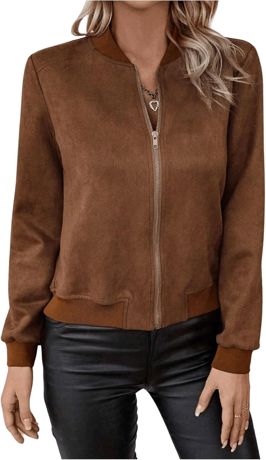 کت بمبر بیسبالی زیپ‌دار آستین بلند زنانه گورگلیتر، مناسب استفاده روزمره