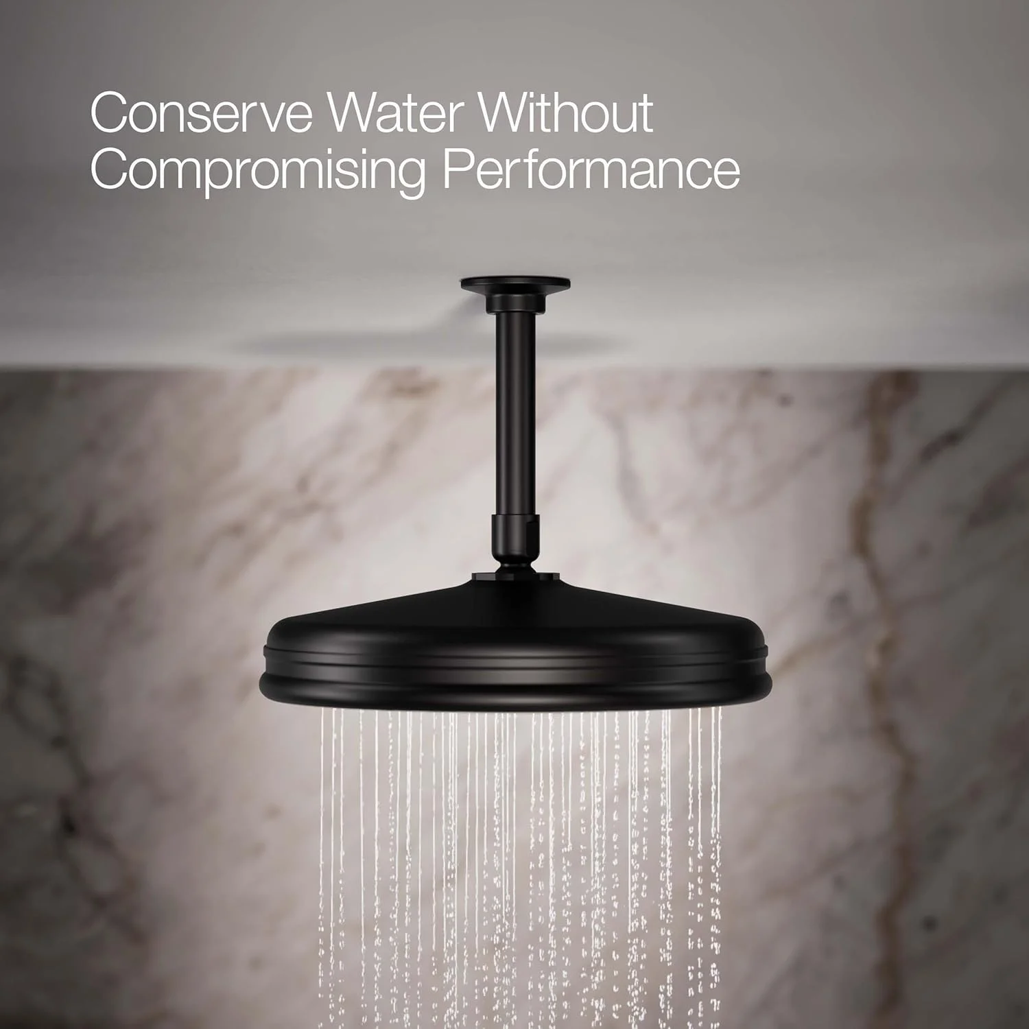 سردوش بارانی گرد سنتی 10 اینچی KOHLER 13693-BL، مشکی مات سردوش بارانی گرد سنتی 10 اینچی KOHLER 13693-BL، مشکی مات