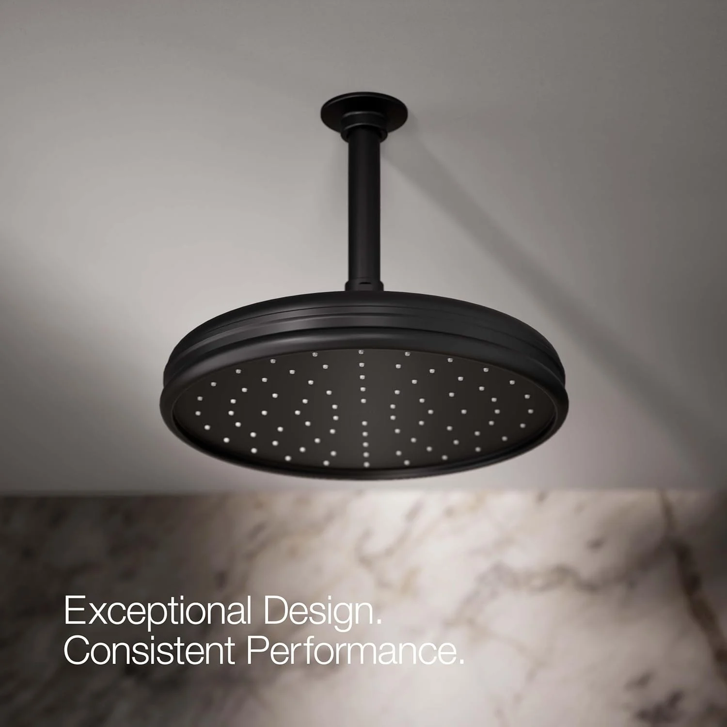 سردوش بارانی گرد سنتی 10 اینچی KOHLER 13693-BL، مشکی مات سردوش بارانی گرد سنتی 10 اینچی KOHLER 13693-BL، مشکی مات