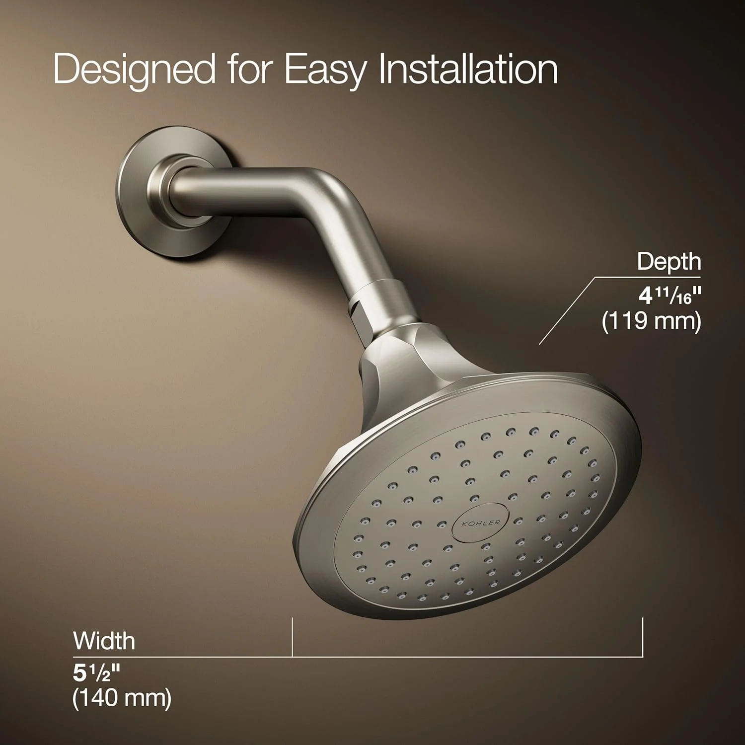 سردوش تک کاره کلاسیک خاطرات KOHLER K-457-AK-BN با فناوری کاتالیست، نیکل برس خورده پر جنب و جوش سردوش تک کاره کلاسیک خاطرات KOHLER K-457-AK-BN با فناوری کاتالیست، نیکل برس خورده پر جنب و جوش