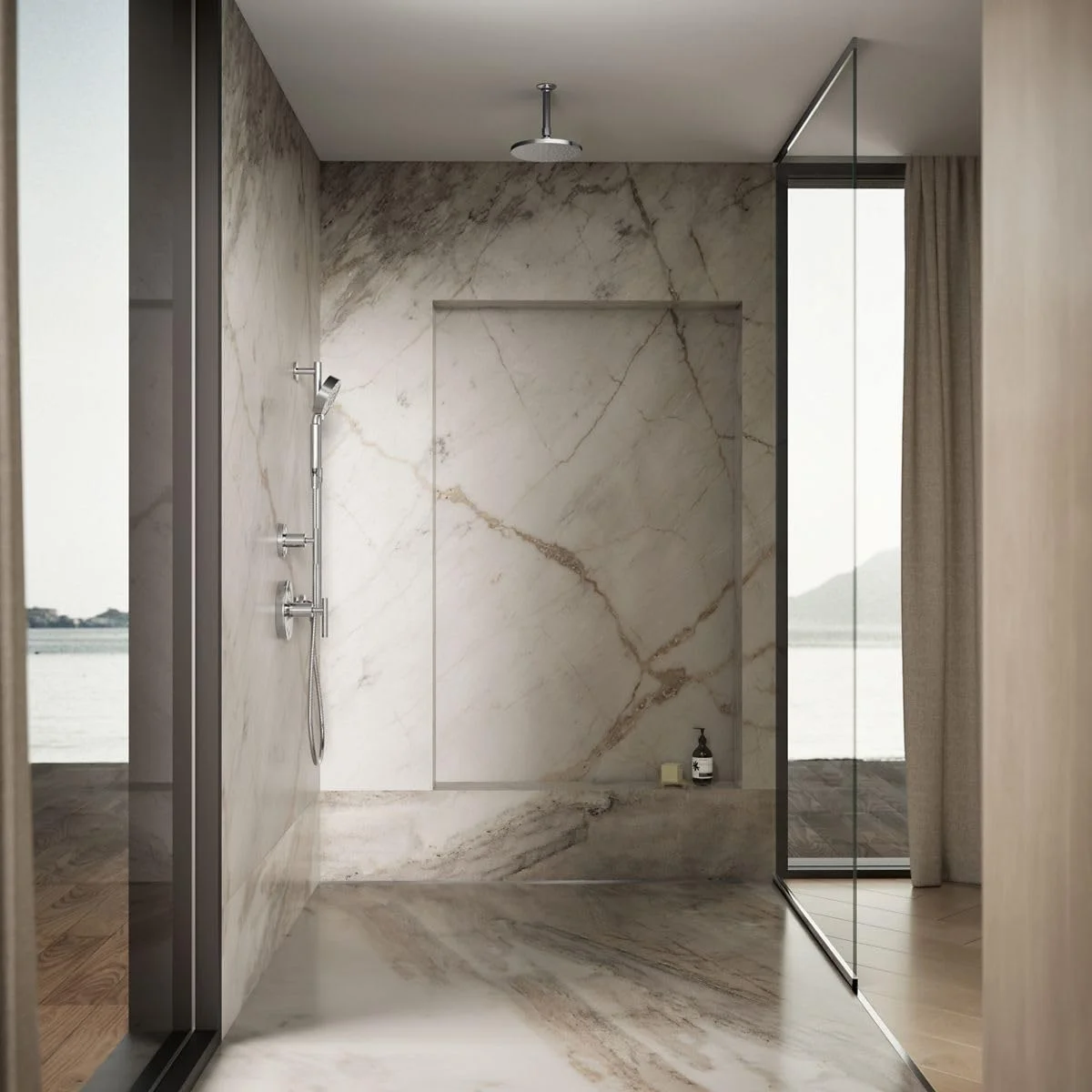 سردوش بارانی گرد مدرن 8 اینچی KOHLER K-13688-CP، کروم براق سردوش بارانی گرد مدرن 8 اینچی KOHLER K-13688-CP، کروم براق