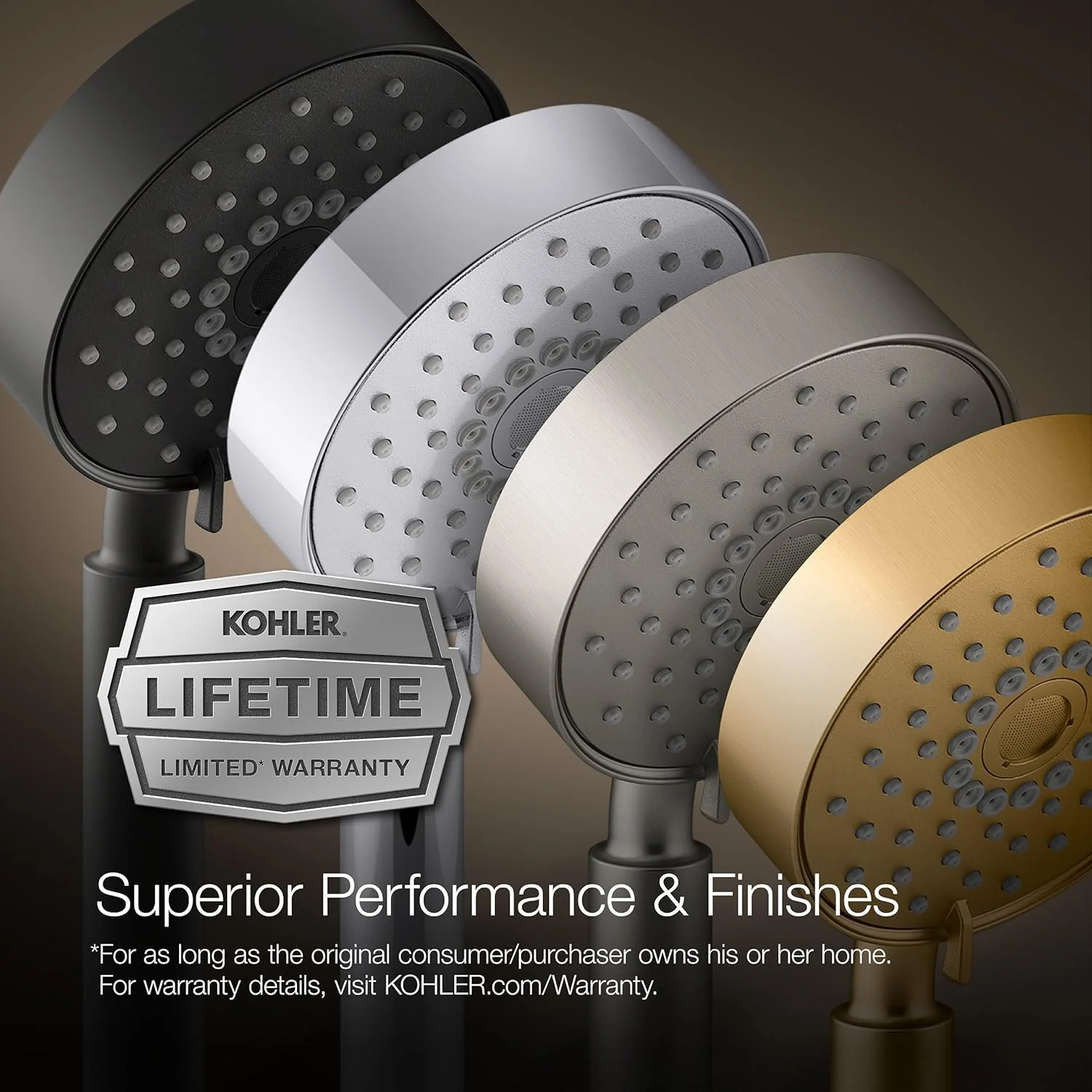 سردوش بارانی مربعی شکل مدرن KOHLER، 10 اینچ، تک کاره، 2.5 gpm سردوش بارانی مربعی شکل مدرن KOHLER، 10 اینچ، تک کاره، 2.5 gpm