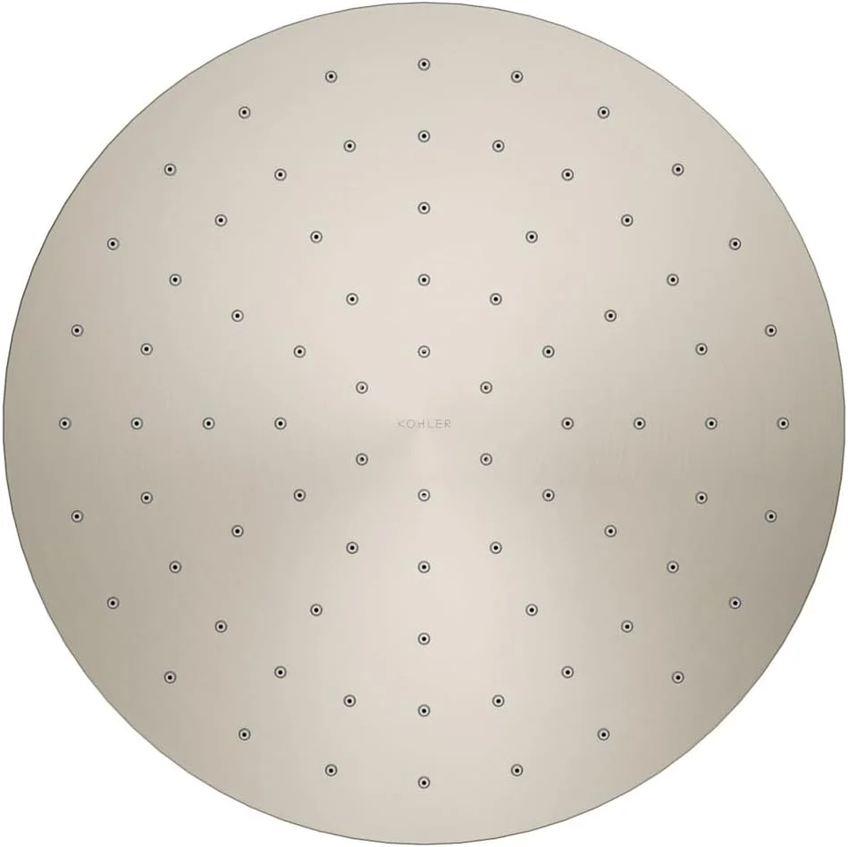 سردوش بارانی گرد 10 اینچی مدرن Kohler K-13689 با جریان 2.5 GPM و فناوری Katalyst Air-Inducti، نیکل برس خورده براق سردوش بارانی گرد 10 اینچی مدرن Kohler K-13689 با جریان 2.5 GPM و فناوری Katalyst Air-Inducti، نیکل برس خورده براق