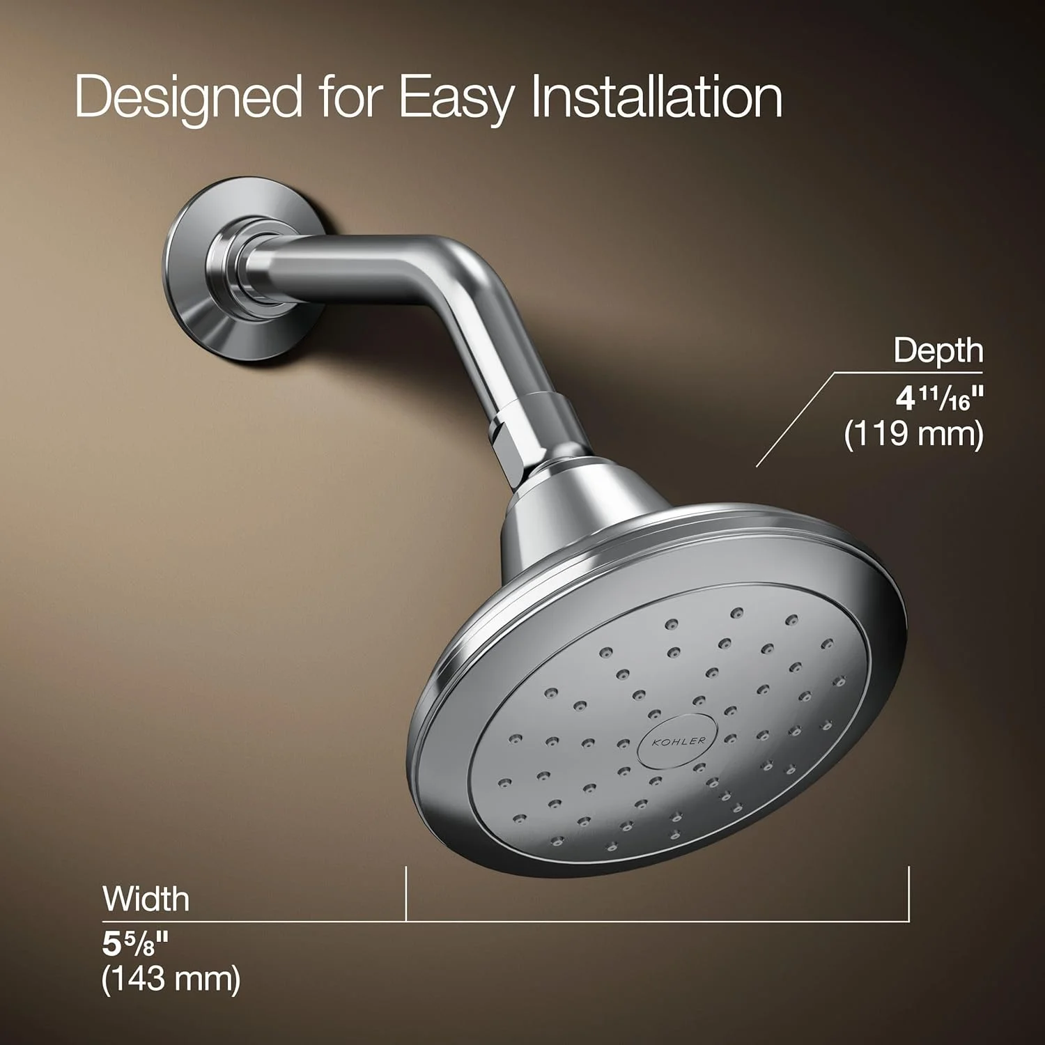 سردوش حمام راه راه KOHLER 45417-G-CP، کروم براق سردوش حمام راه راه KOHLER 45417-G-CP، کروم براق