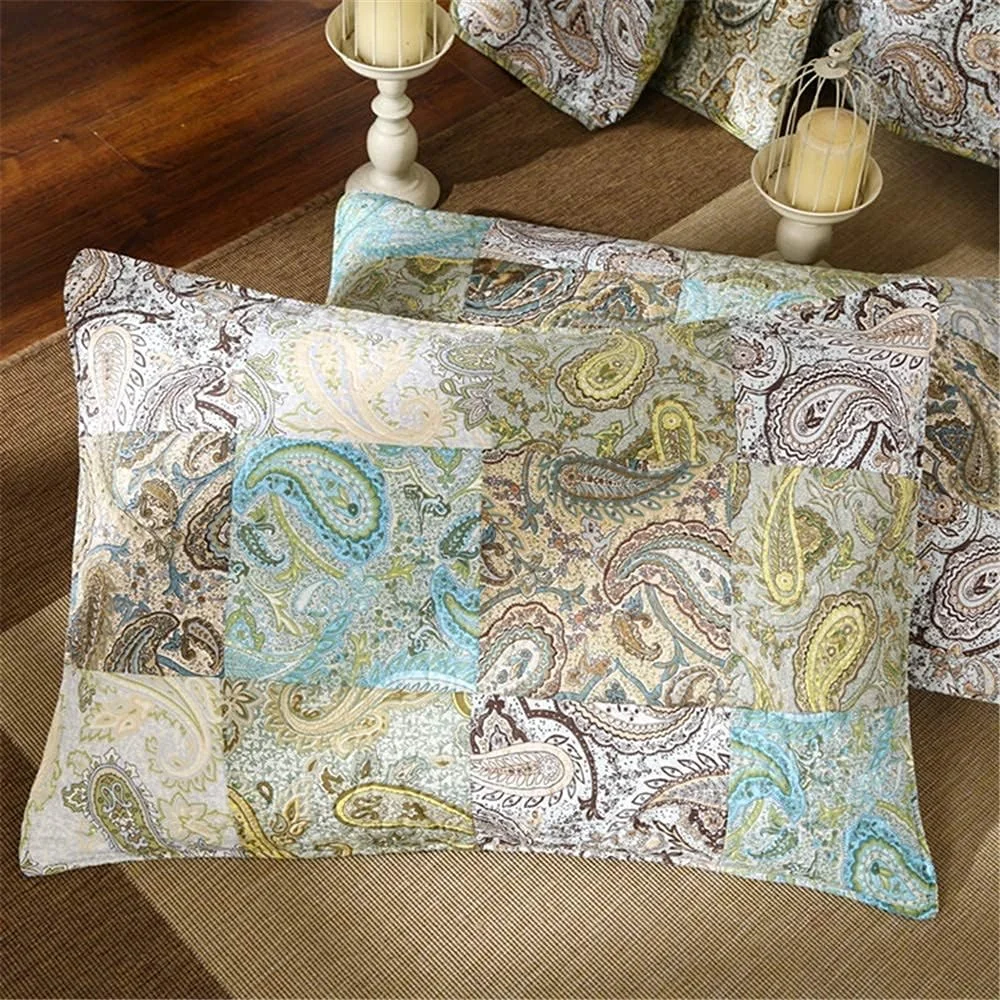 روتختی تکه دوزی، لحاف تابستانی سبک وزن 230x250 سانتی متر با 2 روبالشتی 50x70 سانتی متر