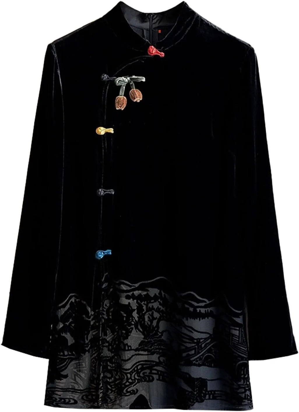 کت آستین بلند مخمل ابریشم زنانه HangErFeng مدل 312