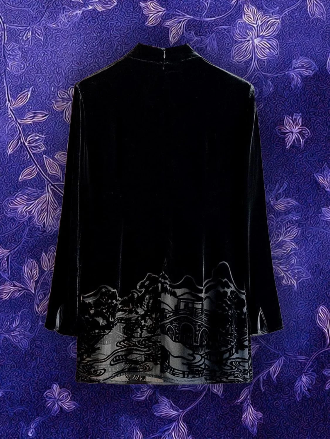 کت آستین بلند مخمل ابریشم زنانه HangErFeng مدل 312