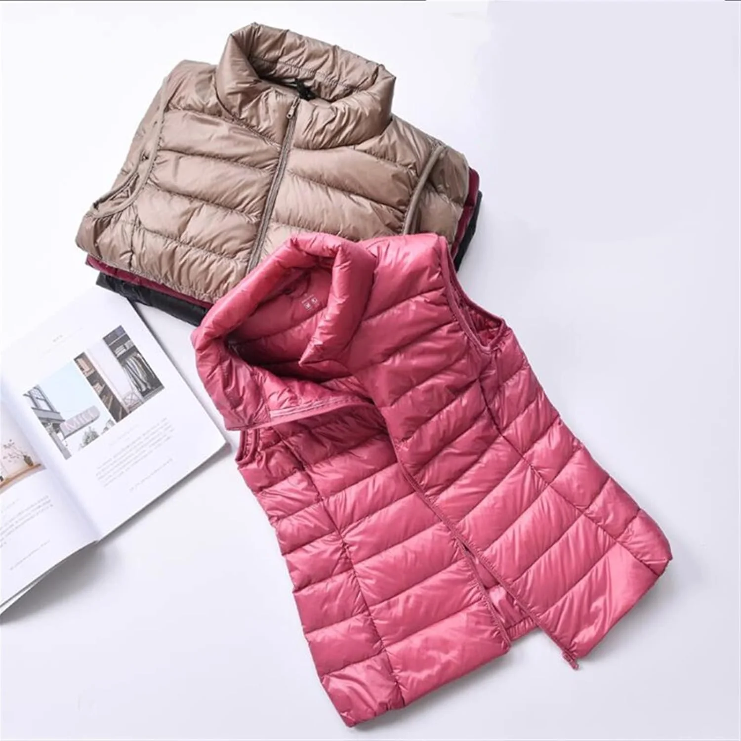 HBEIDAHUANG ژاکت پایین تنه زنانه پاییز و زمستان جلیقه پایین تنه زنانه ژاکت کوتاه بسیار سبک وزن اردک جلیقه ضد باد ژاکت گرم بدون آستین زنانه (رنگ: Hortel، سایز: XL) HBEIDAHUANG ژاکت پایین تنه زنانه پاییز و زمستان جلیقه پایین تنه زنانه ژاکت کوتاه بسیار سبک وزن اردک جلیقه ضد باد ژاکت گرم بدون آستین زنانه (رنگ: Hortel، سایز: XL)