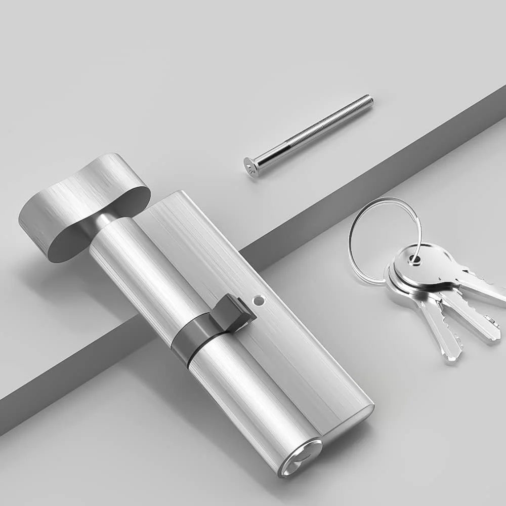 سیلندر قفل درب یورو آب آذر (60 میلی متر) / قفل درب با 3 کلید، قفل سیلندر یک طرفه یورو با امنیت بالا و دارای دستگیره (بسته 2 عددی) سیلندر قفل درب یورو آب آذر (60 میلی متر) / قفل درب با 3 کلید، قفل سیلندر یک طرفه یورو با امنیت بالا و دارای دستگیره (بسته 2 عددی)