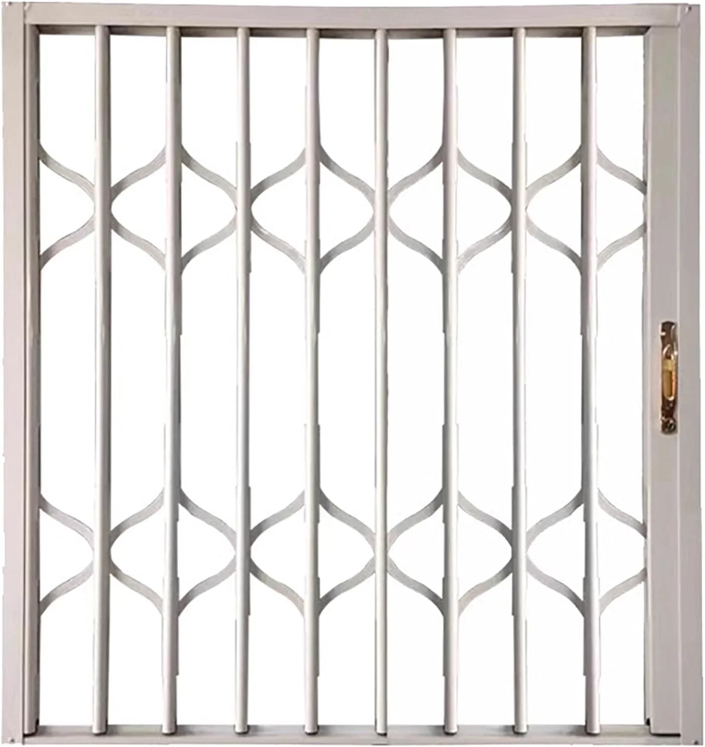 نرده امنیتی تلسکوپی آلومینیومی - درب تاشو کشویی پاسیو با قفل ضد سرقت، عرض قابل گسترش 81-119 سانتی متر برای ضد سرقت منزل، بالکن (110x140 سانتی متر)