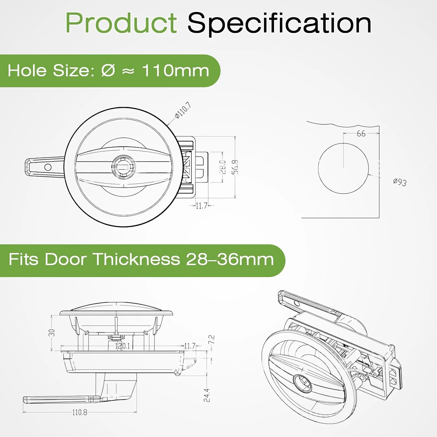 قفل درب کاروان گرد، قفل درب حمام، کنترل دوگانه فرورفته با کلید، سازگار با اکثر RV، ون کمپر، توالت، نصب آسان بدون سوراخکاری قفل درب کاروان گرد، قفل درب حمام، کنترل دوگانه فرورفته با کلید، سازگار با اکثر RV، ون کمپر، توالت، نصب آسان بدون سوراخکاری