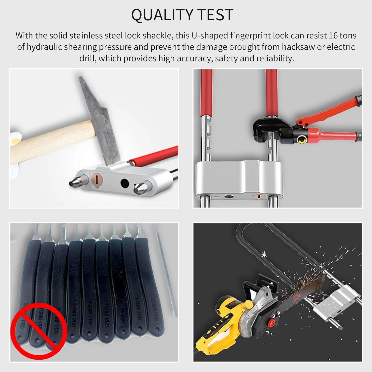 قفل اثر انگشت الکترونیکی هوشمند U شکل ABchat، قفل الکترونیکی U شکل ضد سرقت برای درب شیشه ای مغازه و اداره، مناسب برای دوچرخه و موتور سیکلت - مشکی (رنگ: قرمز) قفل اثر انگشت الکترونیکی هوشمند U شکل ABchat، قفل الکترونیکی U شکل ضد سرقت برای درب شیشه ای مغازه و اداره، مناسب برای دوچرخه و موتور سیکلت - مشکی (رنگ: قرمز)