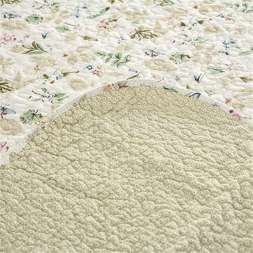 روتختی تکه دوزی شده طرح دار 3 تکه به همراه 2 روبالشتی، بژ، 230x250 سانتی متر روتختی تکه دوزی شده طرح دار 3 تکه به همراه 2 روبالشتی، بژ، 230x250 سانتی متر